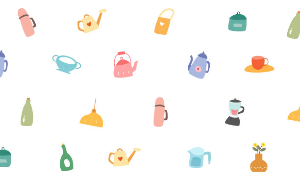 为背景图案安排的一套可印刷的不干胶标签元素插图图片下载