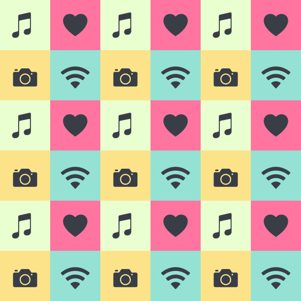 复古几何无缝图案，复古色彩图片下载