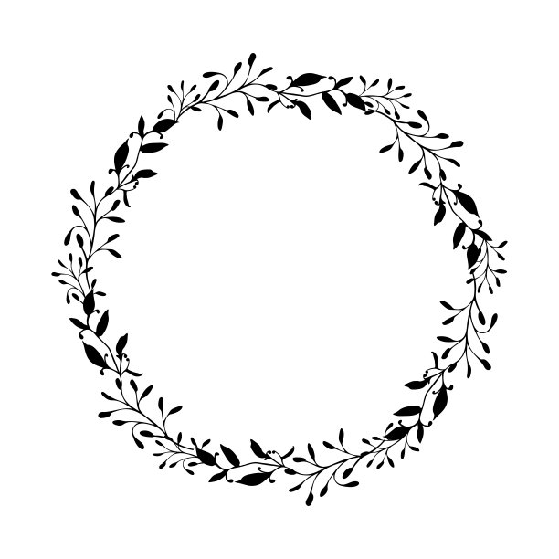 用桉树叶子做成的花环，用于卡片或邀请图片下载