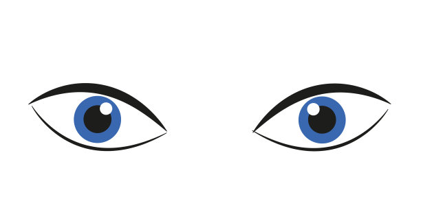 蓝色的眼睛在白色的背景图片下载