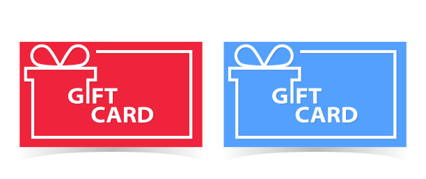 礼品卡购物模板。用礼品盒赠送卡片。图片下载