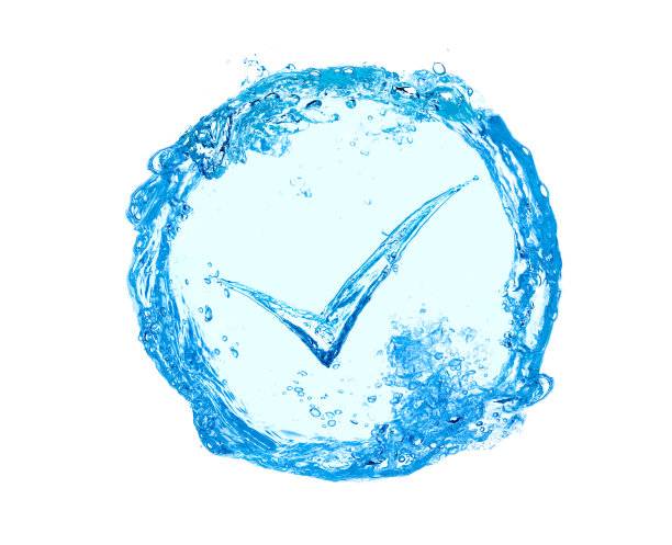 滴答OK图标由水飞溅混合媒体图片下载