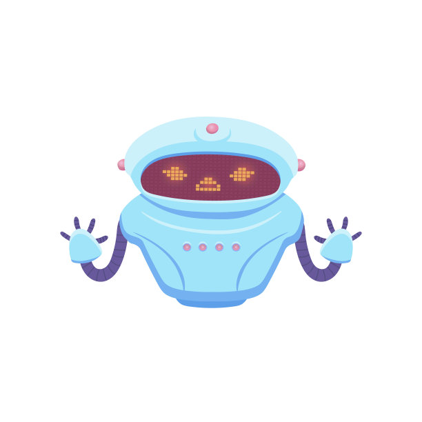 愤怒和悲伤的聊天机器人卡通人物，平面矢量插图孤立在白色背景。图片下载