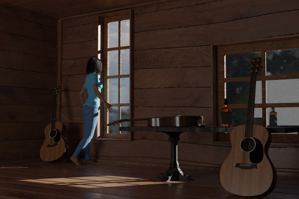 凝视窗外的女人图片下载