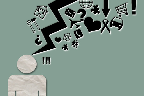 心理健康相关手册，焦虑;压力。图片下载