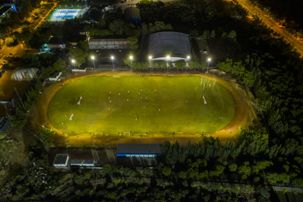 足球场的鸟瞰图图片下载