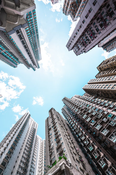 居住在狭小的公寓里，香港图片下载