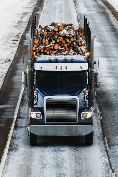 冬季伐木车图片下载