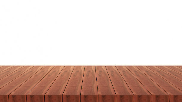 3d渲染木制空桌子平台上的白色背景股票照片图片下载