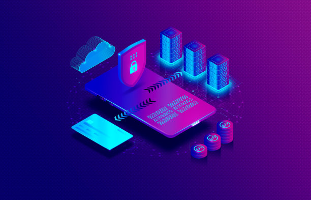 安全的在线支付处理概念-使安全的在线支付- 3D插图图片下载