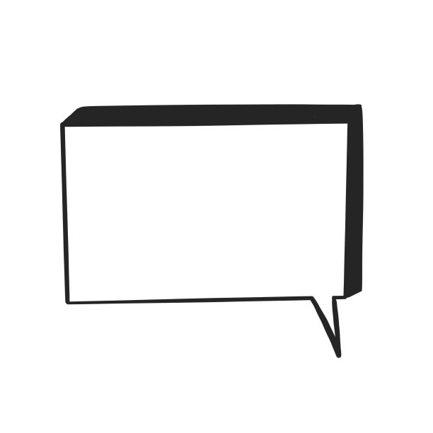 回答云在白色背景，漫画书对话，卡通图片下载