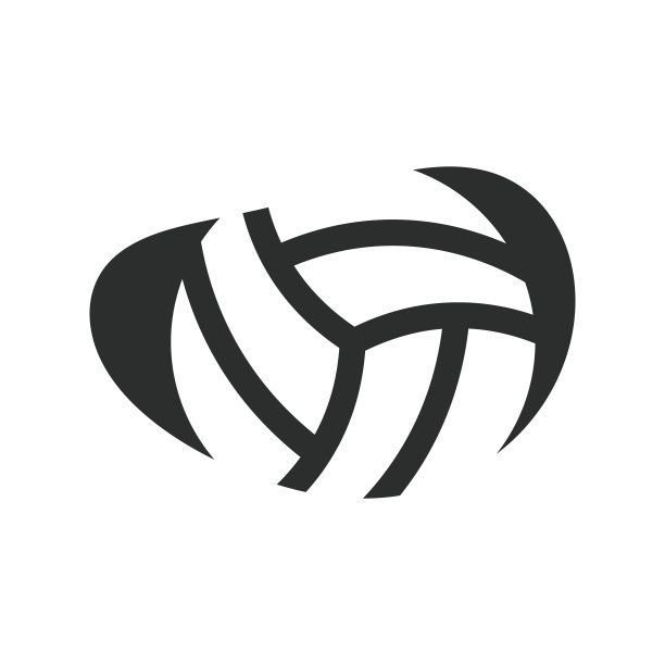 排球标志设计。排球锦标赛的标志。图片下载