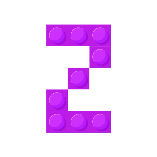 塑料积木字母。字母z矢量插图图片下载