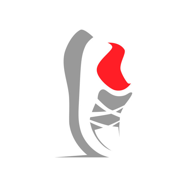 运动鞋符号在白色的背景图片下载