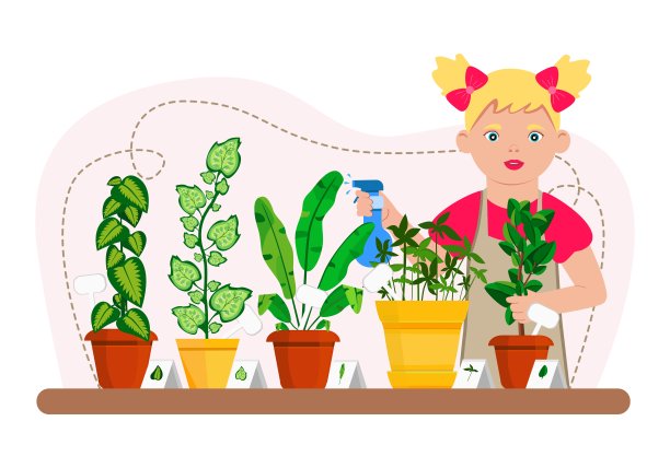 植物学课。女学生研究植物。图片下载