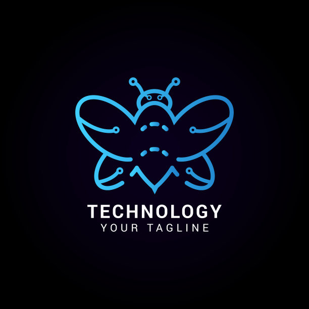 技术蜂线概念设计。发光的蜜蜂线条艺术。图片下载