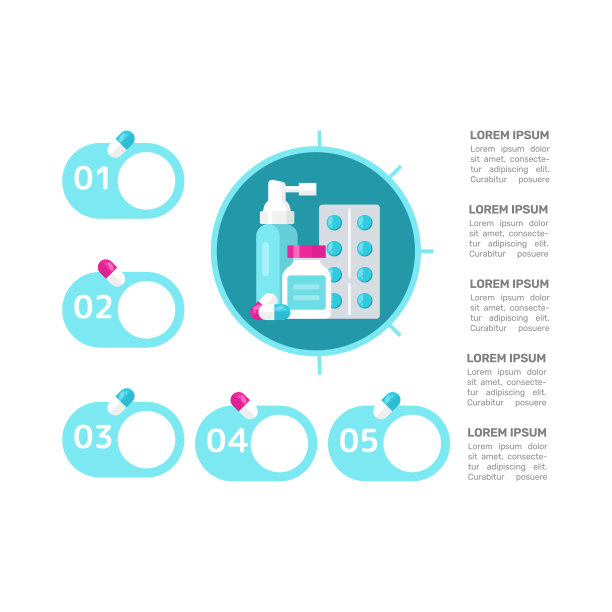 医疗信息图设计模板图片下载