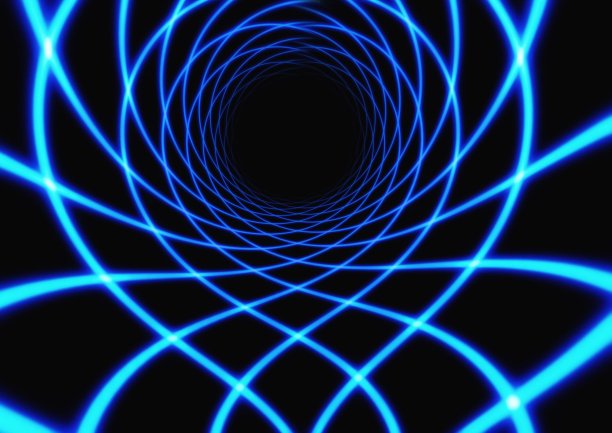 抽象背景与蓝光漩涡线图片下载