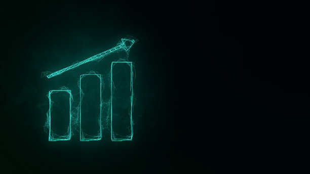 业务图与箭头图标与丛效果。用点连接的线。插图图片下载