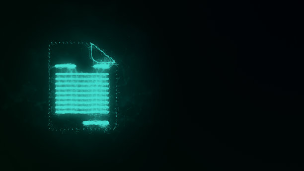 具有丛效果的文档图标。用点连接的线。插图图片下载