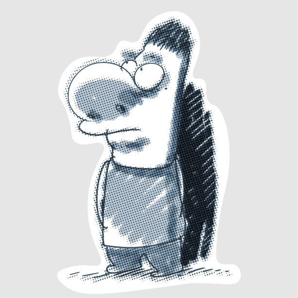 困惑和思考的卡通人物图片下载