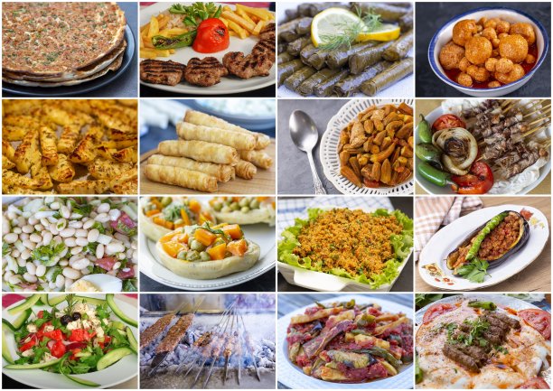 传统土耳其美食拼盘图片下载