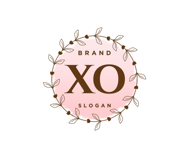 最初的xo女性标志可用于自然沙龙图片下载