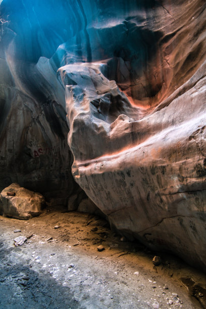 土耳其，Fethiye, Saklikent国家公园峡谷中神秘的多色岩层图片下载