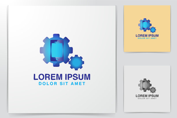 手机维修标志设计的灵感孤立于上图片下载