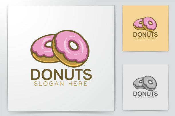 成堆的甜甜圈标志设计灵感图片下载
