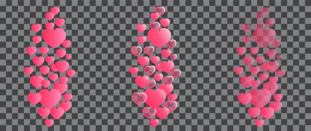 生活喜欢集心社交媒体概念飞梯度心图片下载