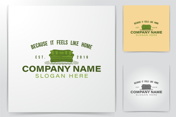 创意复古优质沙发家具标志图片下载