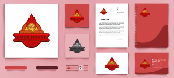 经典的意大利披萨标志商业品牌图片下载