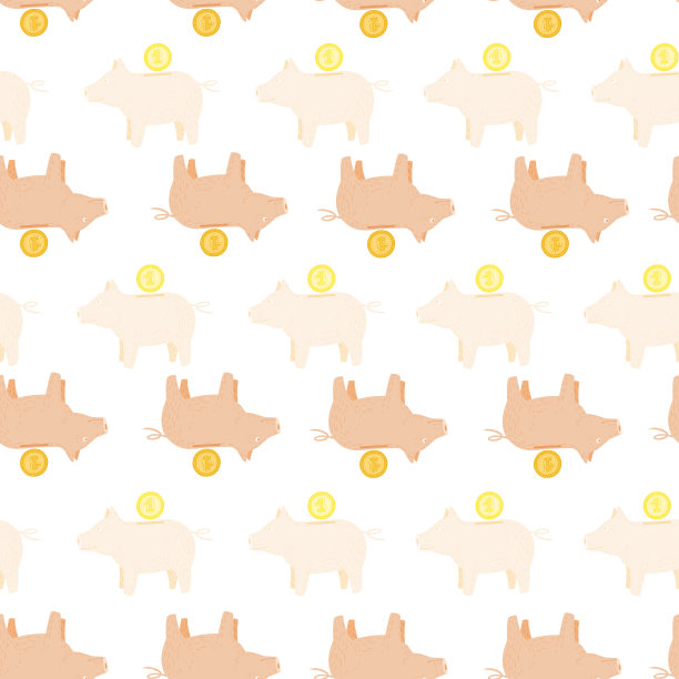 储蓄罐无缝模式有趣的金融玩具图片下载