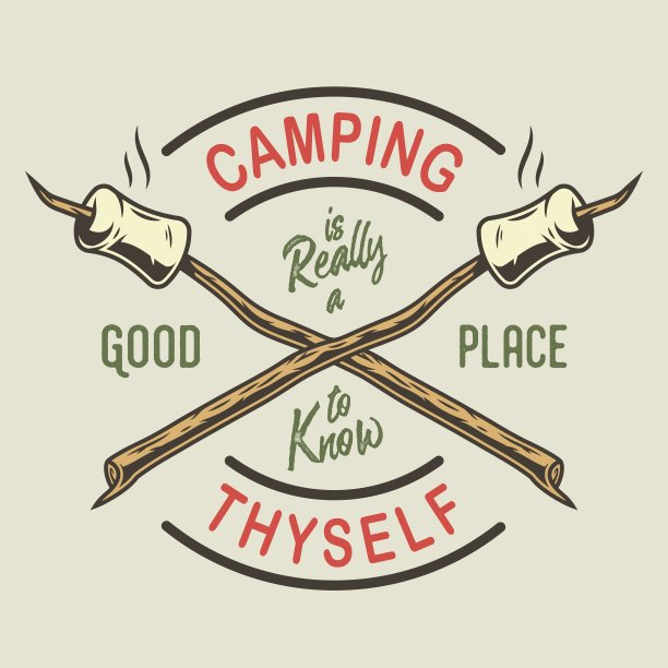 坚持用棉花糖图案露营户外图片下载