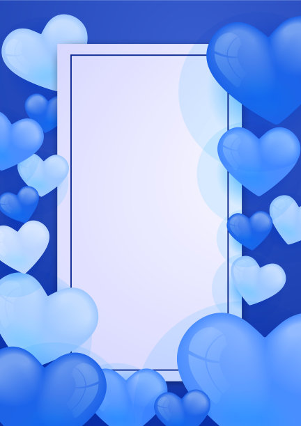 蓝色universal love valentine背景设计图片下载