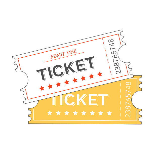电影票矢量平面插图。图片下载