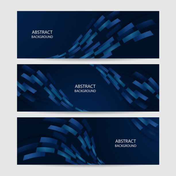 槽蓝色抽象几何宽横幅设计图片下载