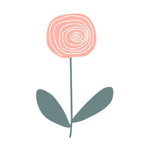 现代民间波西米亚单孤立花斯堪的纳维亚风格。花雏菊植物剪纸装饰元素。瑞典民俗画，北欧野花概念。矢量插图孤立在白色图片下载