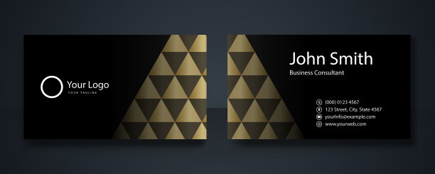 黑色和金色高级豪华名片图片下载