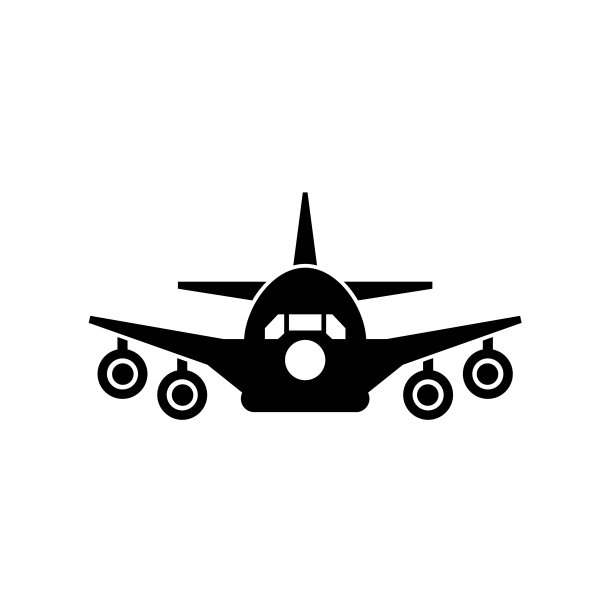 飞机图标孤立在白色的标志和符号图片下载