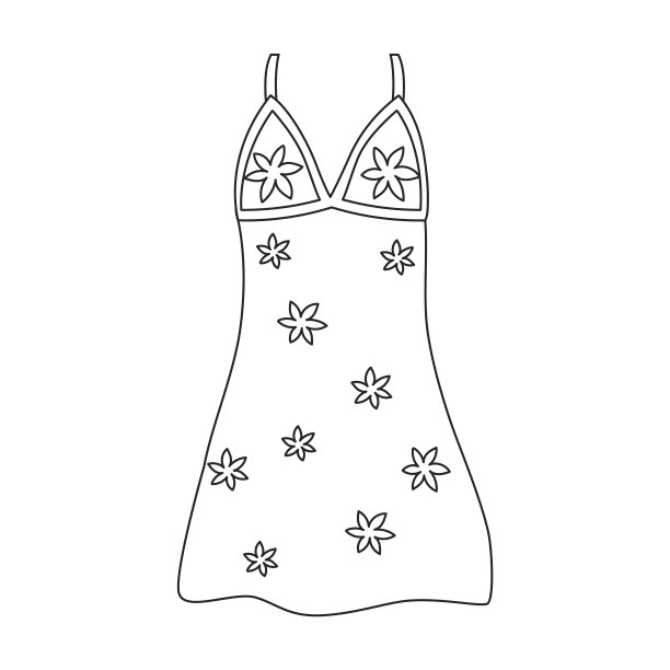 Peignoir图标轮廓图标孤立图片下载