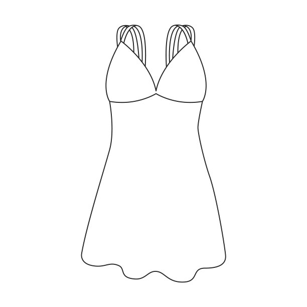 Peignoir图标轮廓图标孤立图片下载