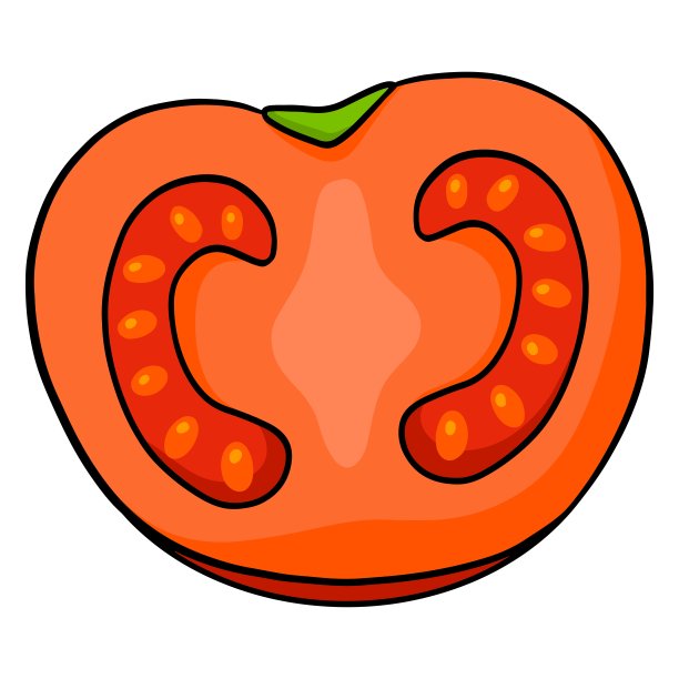 新鲜的西红柿。番茄减少一半。厨房蔬菜配料。图片下载