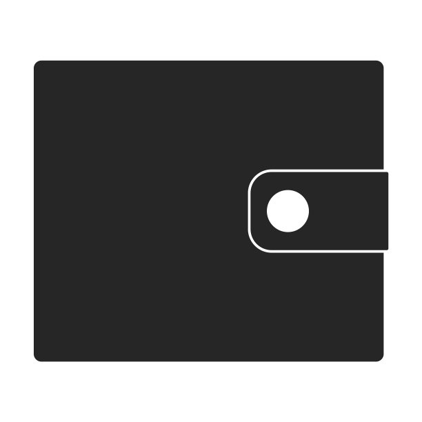 皮革钱包图标黑色图标图片下载