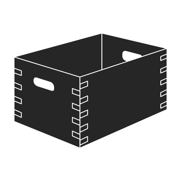 木盒子图标黑色图标孤立图片下载