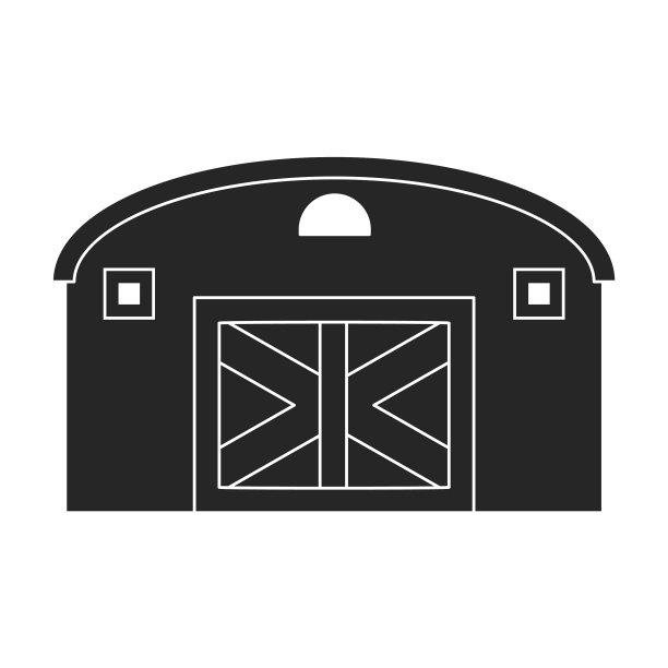 谷仓图标黑图标孤立上图片下载