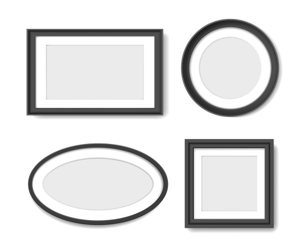 一套各种形状的图片框架图片下载