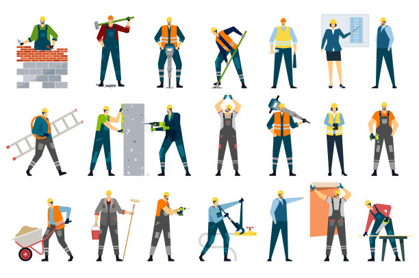 收集建筑施工工人石匠图片下载