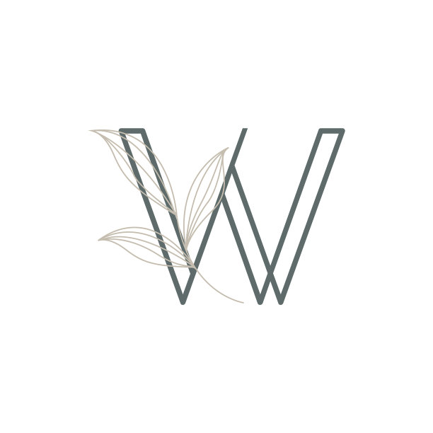 首字母w花卉和植物标志自然图片下载